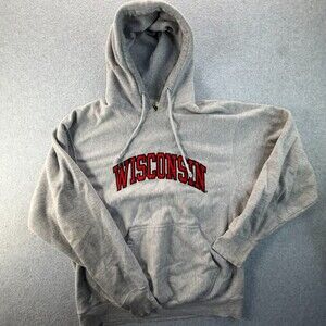 Vintage Y2K Steve & Barry's Wisconsin Badgers Embroidered Hoodie Sweatshirt S/M